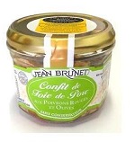 Jean Brunet Confit z vepřových jater s paprikou a olivami, 180g Jean Brunet Confit z vepřových jater s paprikou a olivami, 180g