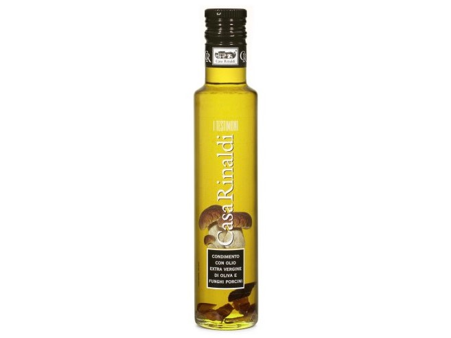 Olive oil with mushrooms