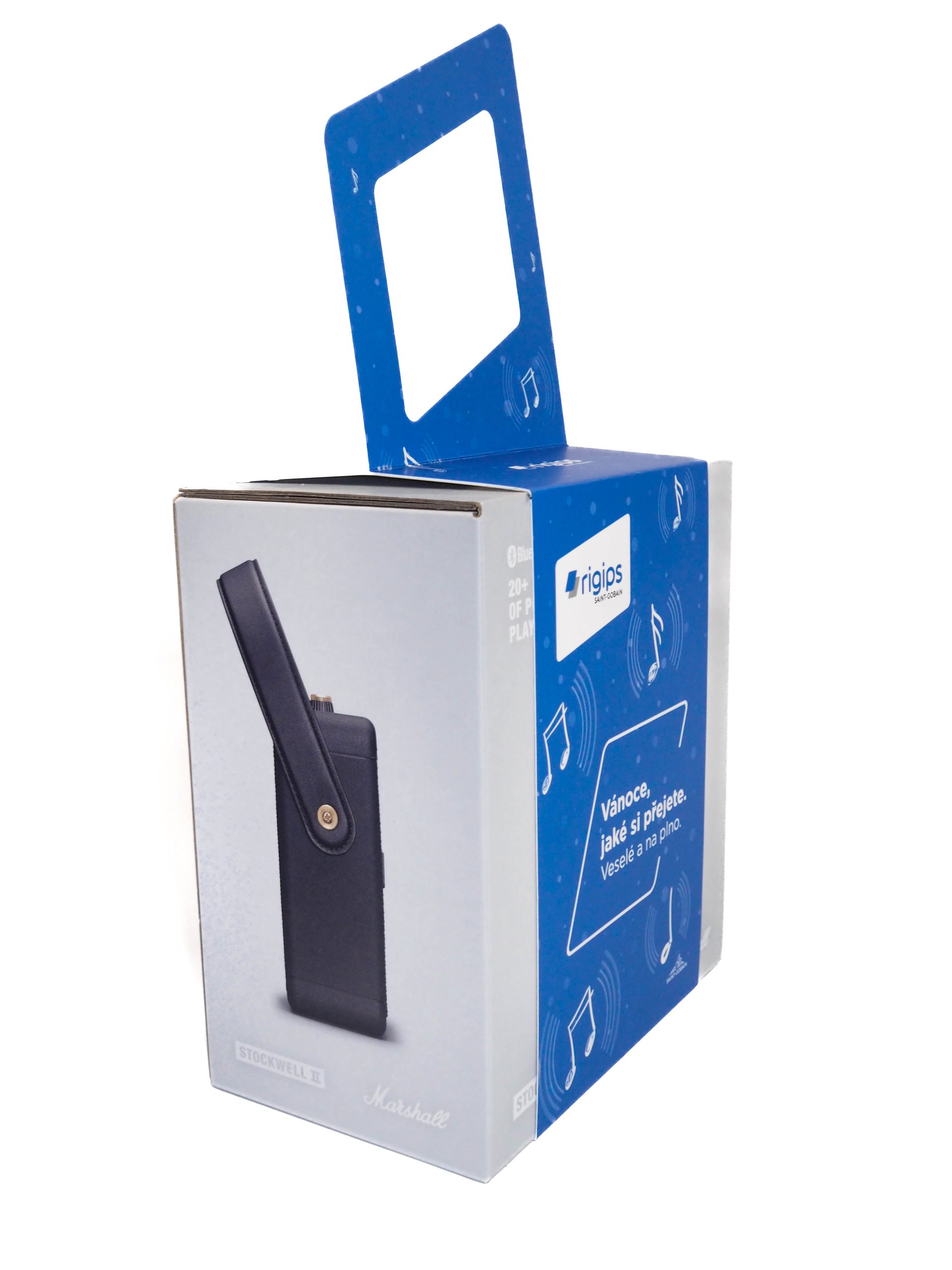 Dárková krabička Marshall byla vyrobena jako originální dárkové balení na kvalitní reproduktor.