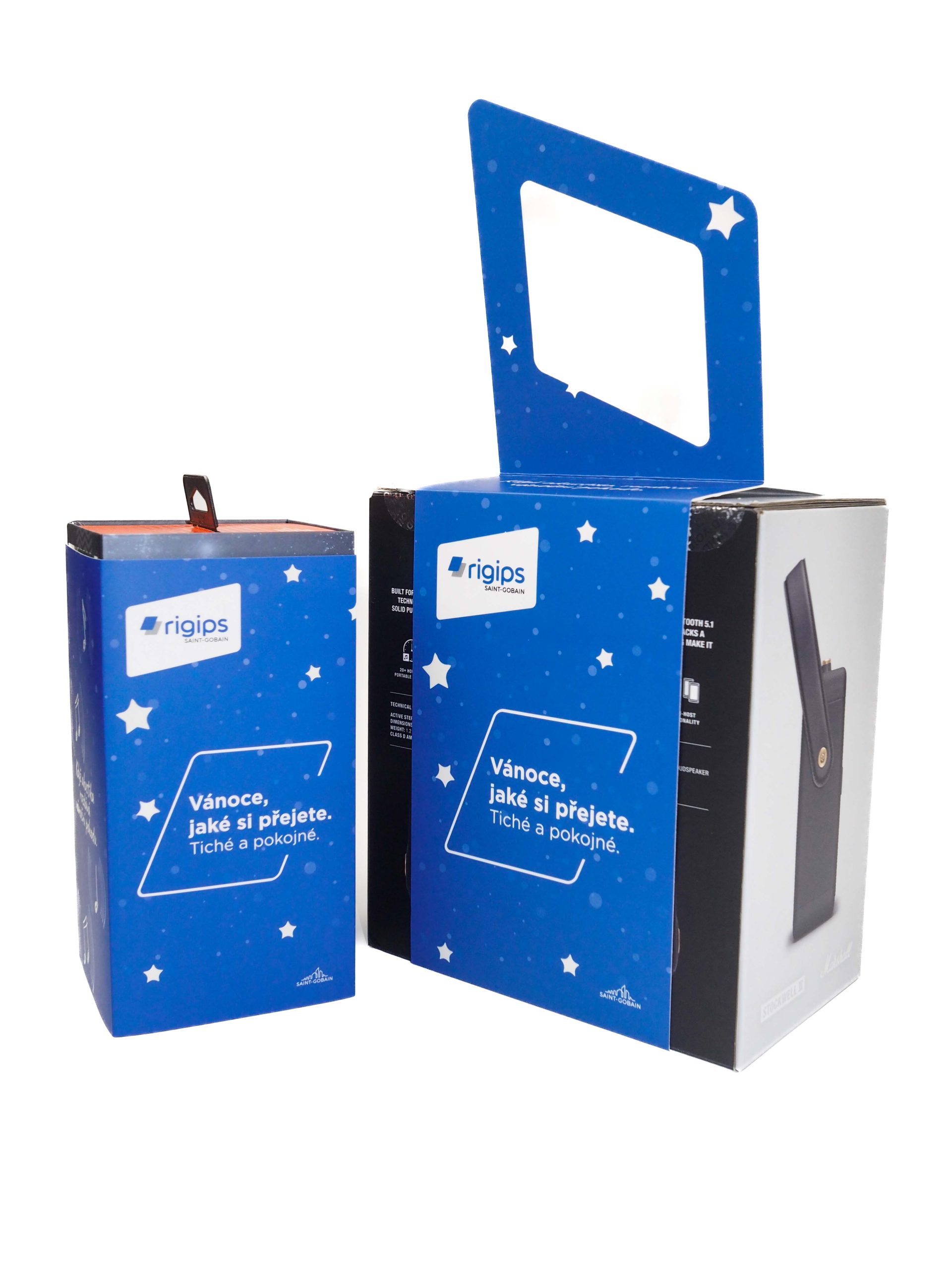 Dárková krabička Marshall byla vyrobena jako originální dárkové balení na kvalitní reproduktor.