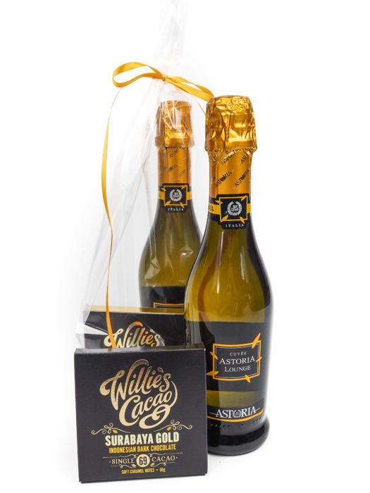 Dárkový balíček Prosecco s 69% čokoládou Dárkový balíček Prosecco s 69% čokoládou