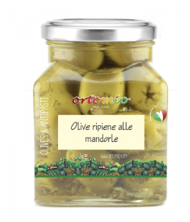 Zelené olivy bez pecek se vyznačují značnou velikostí a vysokou výtěžností. Sběr probíhá v polovině měsíce října. Mají ovocnou chuť a pevnou dužninu a krásnou zelenou barvu. Jsou vhodné k aperitivu. Obsah 314ml.