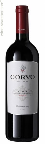 Červené sicilské víno Corvo Červené sicilské víno Corvo