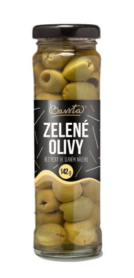Zelené olivy bez pecek Zelené olivy bez pecek